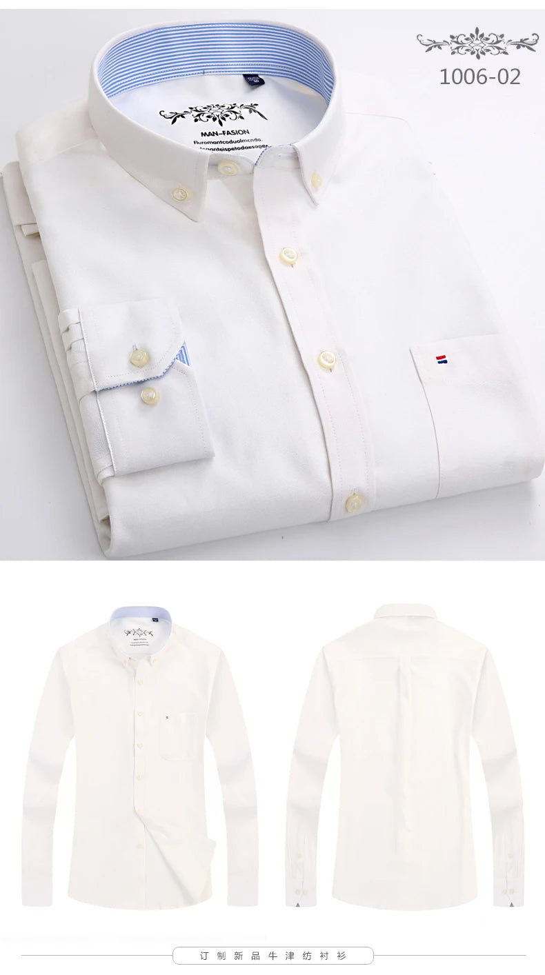 Slim Striped Office Shirt Men