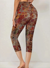 European and American Fashion Printed Tight-Fitting Leggings Suitable for Vacation/Commuting/Light Exercise/Home Use (Economical and Durable)