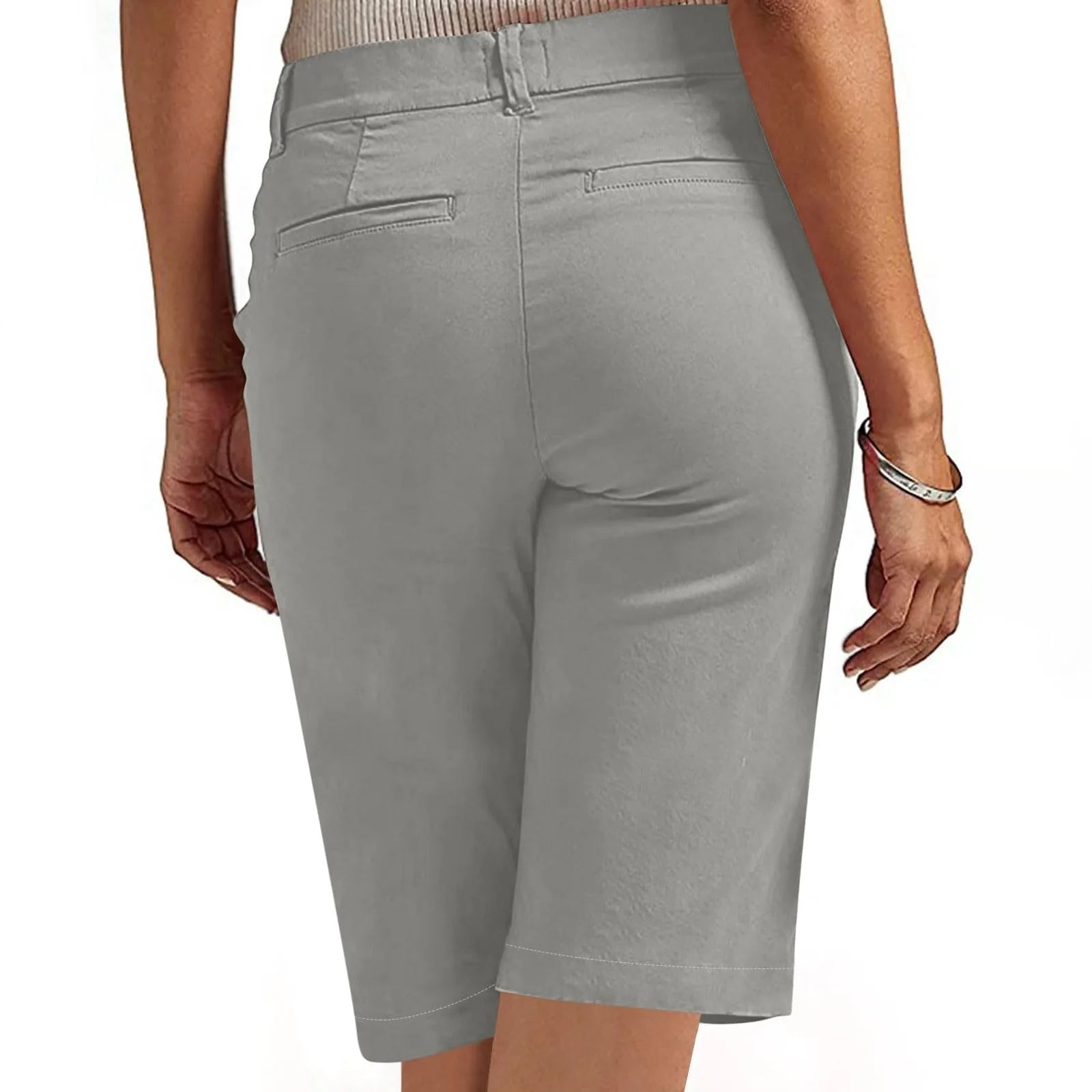 Trendy High Waist Chino Shorts