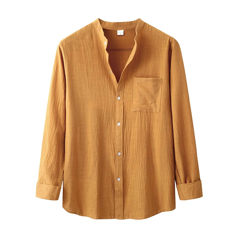 Button Mock Neck Long Sleeve Top