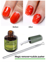 1/2pcs/Set Nail Magic Remover With Remover Tool Quickly & Easily Remove Gel Nail Polish And Poly Nail Gel Without Harming Nails