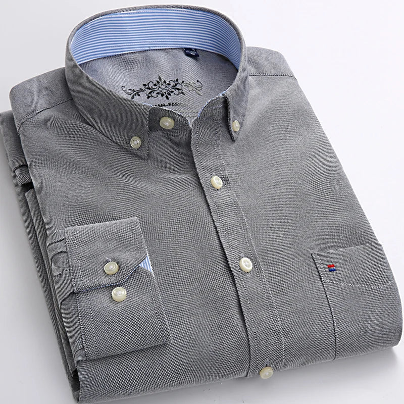 Slim Striped Office Shirt Men