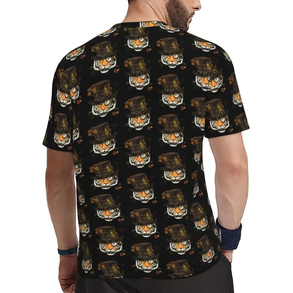 Gym T Shirt For Men Steampunk Design T-Shirts Fashion Wonderful Clockwork Vintage Summer Tees O Neck Streetwear Design Tops