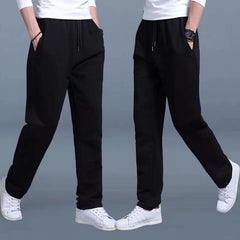 2025 new Straight Spring Autumn Joggers Men Jogging Sweatpants Sportswear Knit Tracksuit Sports Pants Trousers Wide Leg Clothing