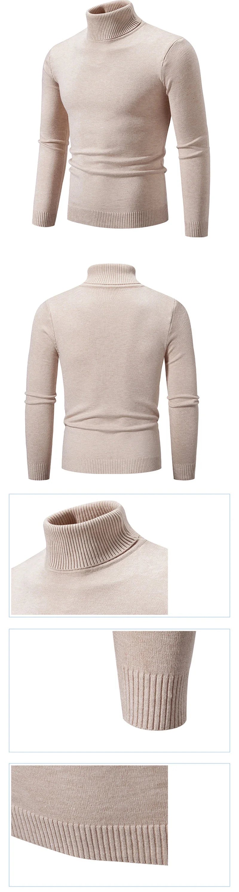 Minimal Turtleneck Knit Pullover