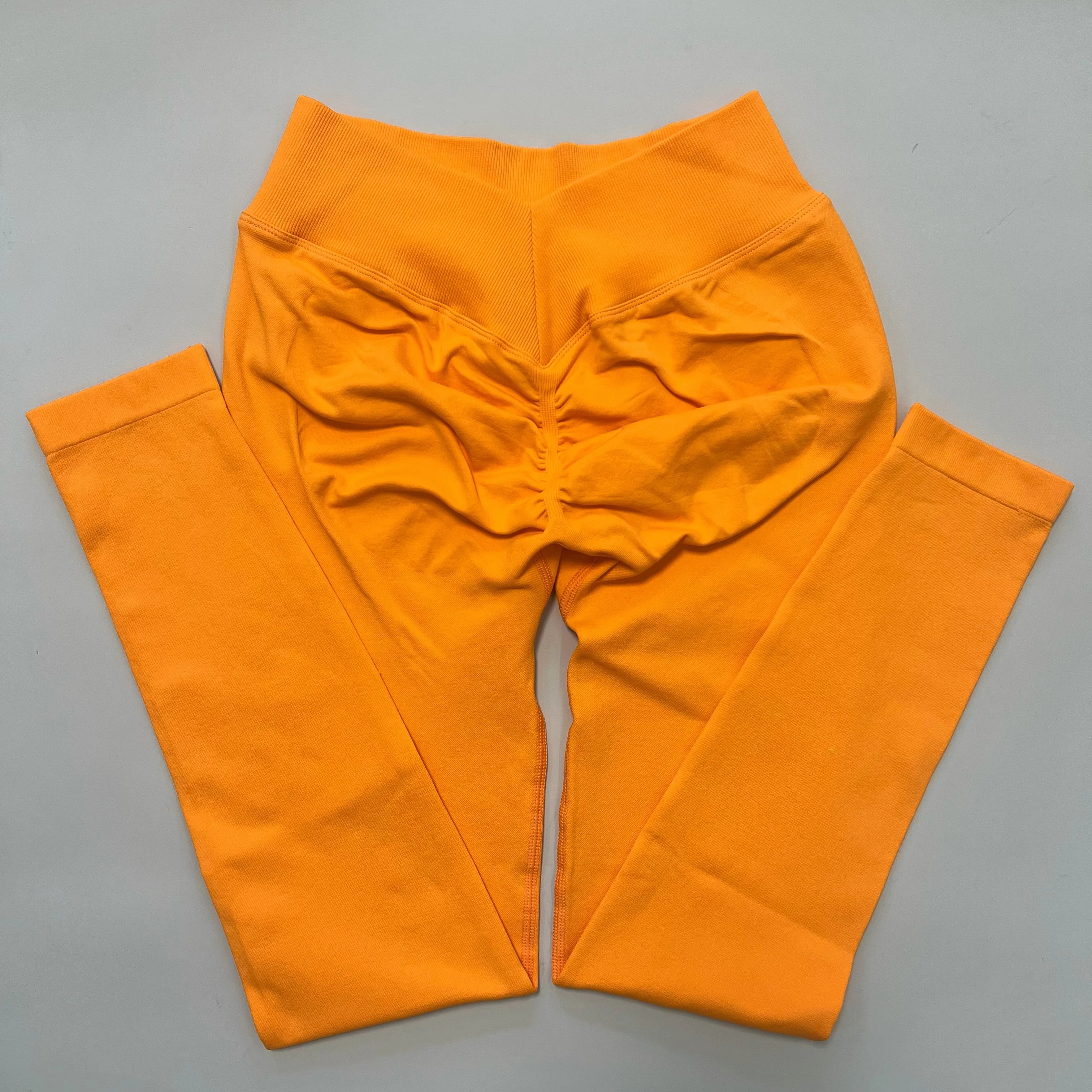 New Women V Back Athletic Leggings Fitness Exercise Yoga Gym Tights Workout Scrunch Butt Lifting Training Pants