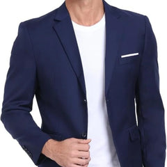 White Formal Men Suit Blazer