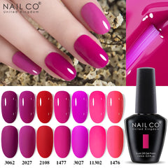 NAILCO 2025 Hot 15ML Gel Nail Polish Nails Semi-permanent UV Varnish High Quality Glass Bottle Nail Art Polish For Manicure