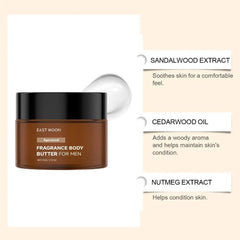 100g Refreshing Men Gentle Care Dry Skin Deep Nourishing Cream Cologne Scent Body Lotion Agarwood Fragrance Body Butter For Men