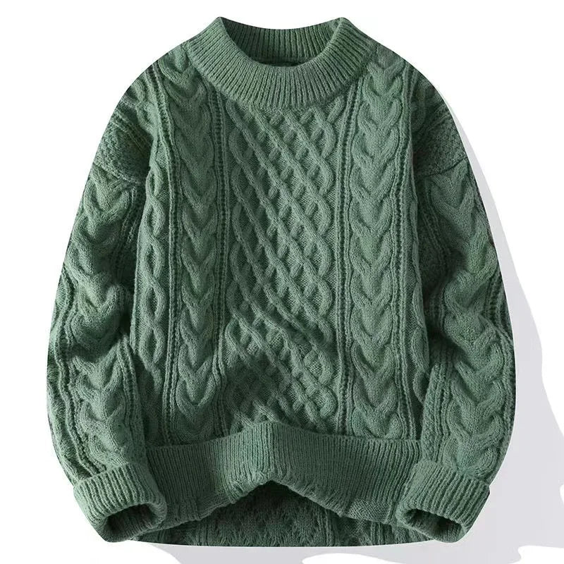 2024 Autumn Winter Men's Sweater Japan Fashion Men Clothing Striped Sweater Men Casual Streetwear Pullover O-Neck Sweaters Men
