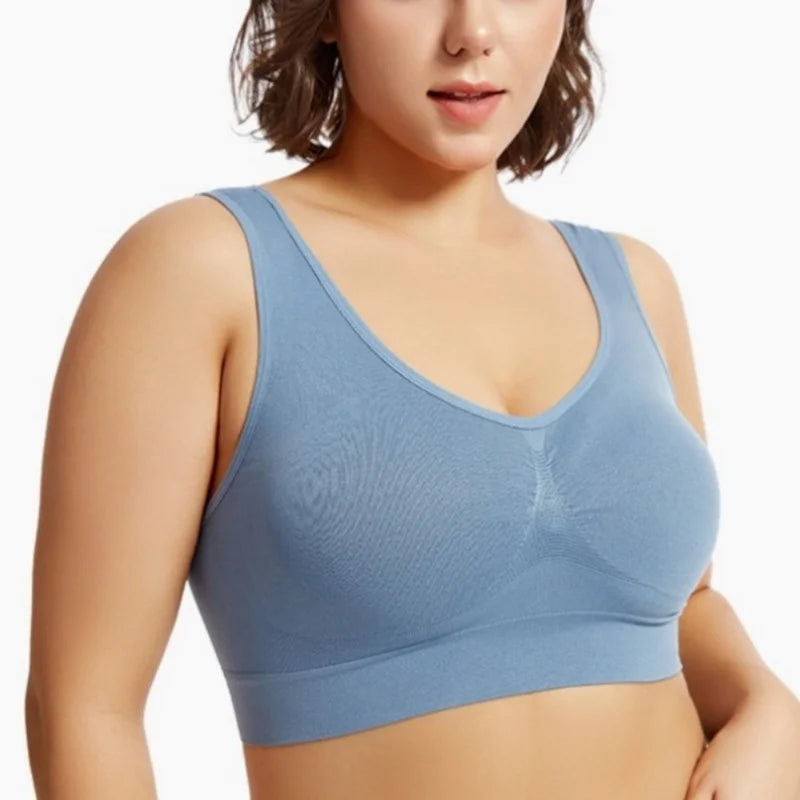 Seamless Sports Bras For Women Push-Up Bra Female Breathable Brassiere No Pads Bralette Solid Color Crop Top Sexy Lingerie S-5XL
