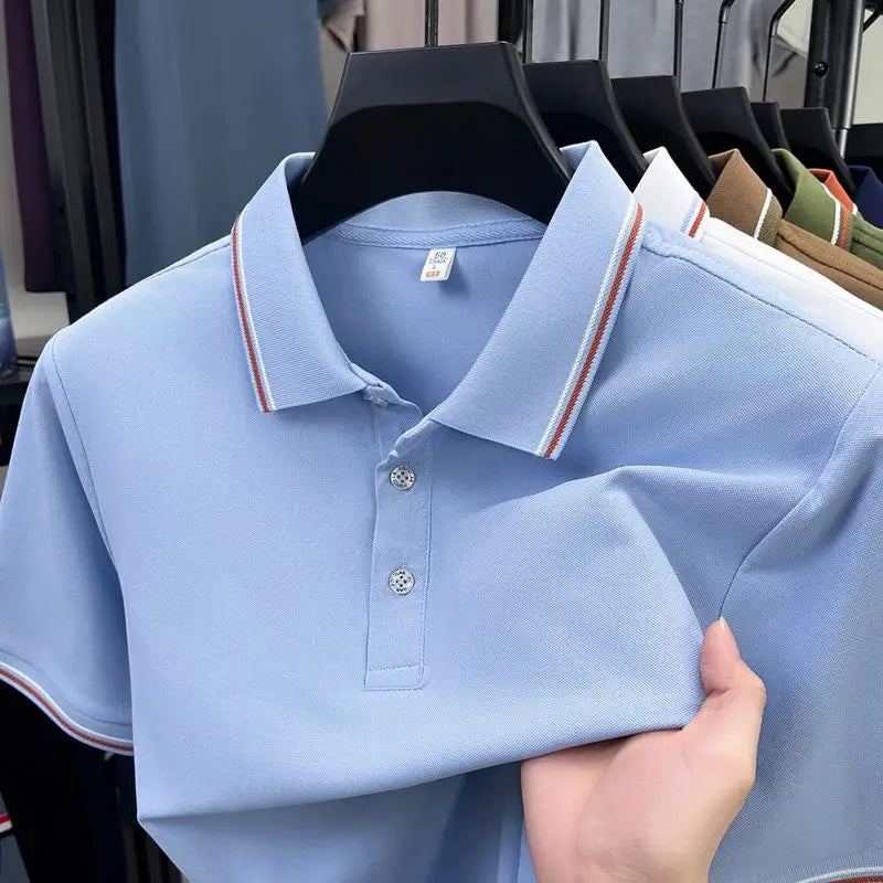 Turn Down Collar Summer Polo