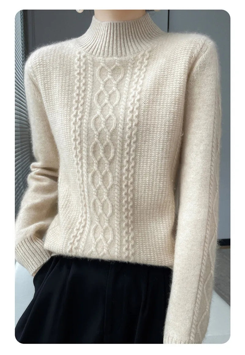 Half High Neck Knit Pullover