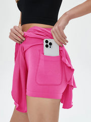 Women Tennis Skirt Women Fitness Sports Skirt With Built-In Shorts Yoga Fitness High Elastic Girl Sweatpants Skirts Golf Skorts