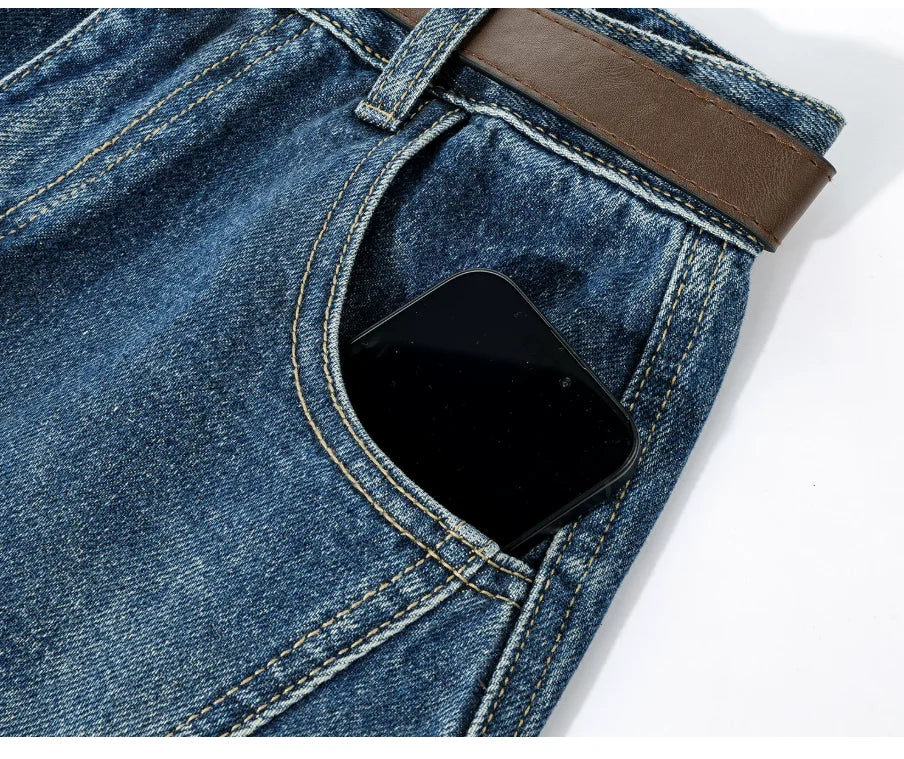 Summer 2026 Wide Leg Denim Pants For Women Ripped Three-quarter Length Jeans Woman High Quality Women's Jeans Women