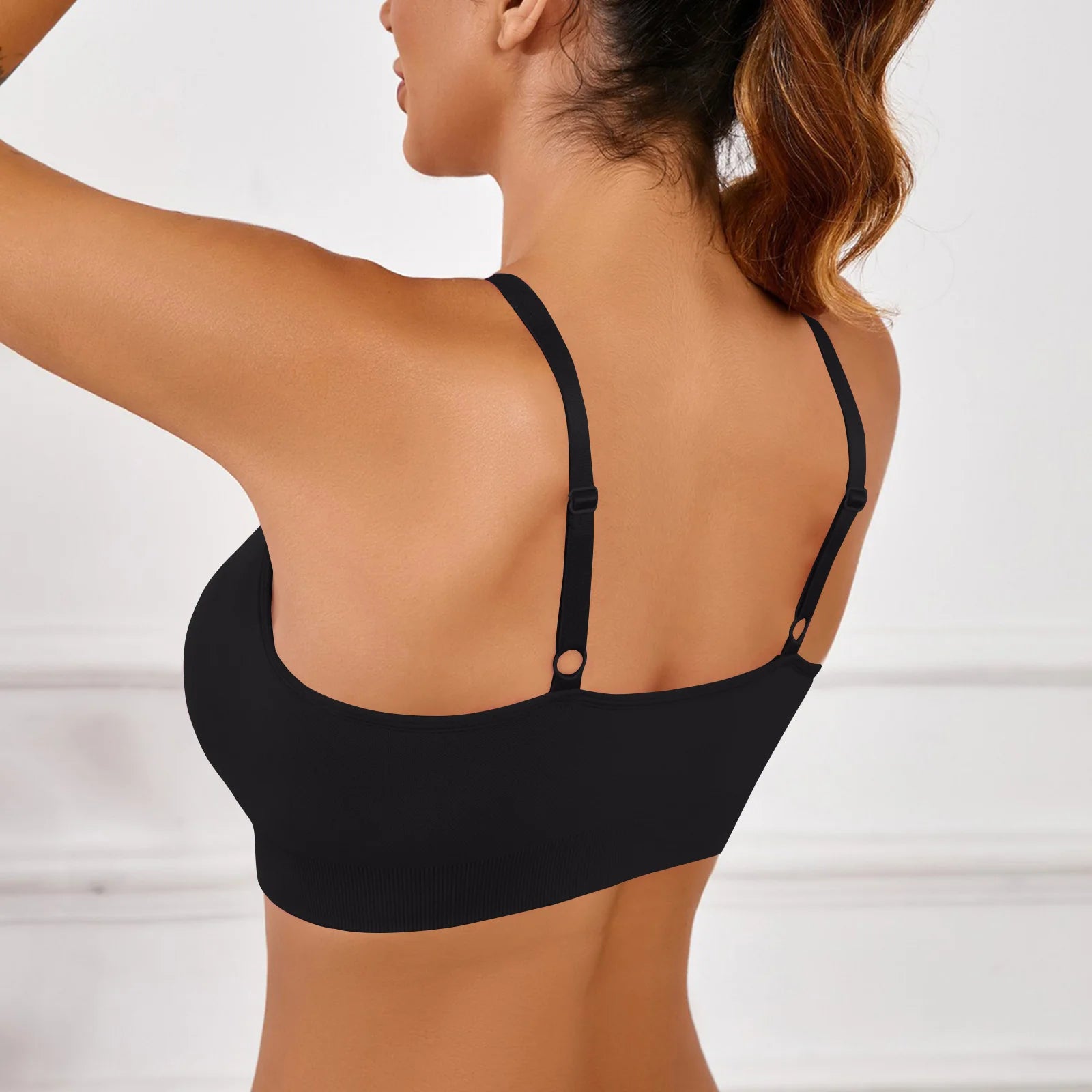 Sports Bras For Women Wireless Soft Workout Bra Full Coverage Push Up Bralettes Seamless Crop Cami Bra For Yoga