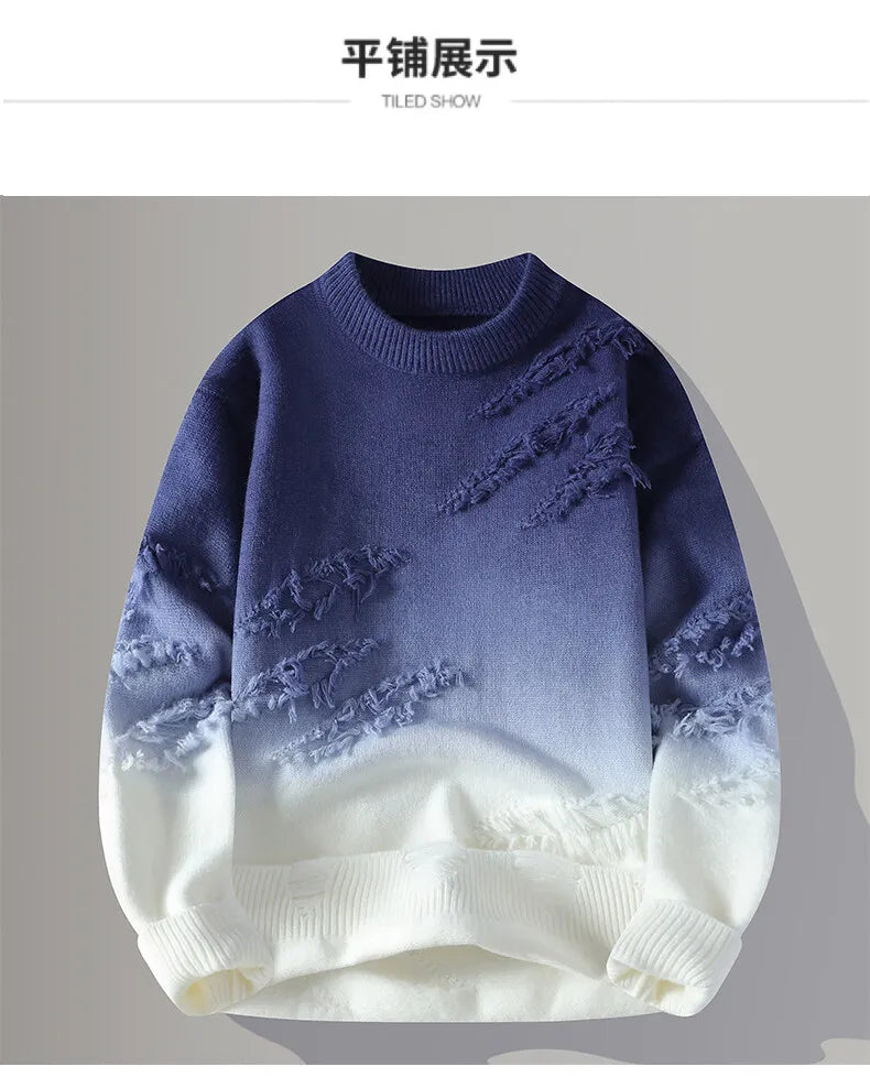 Winter Knit Crew Pullover Sweater