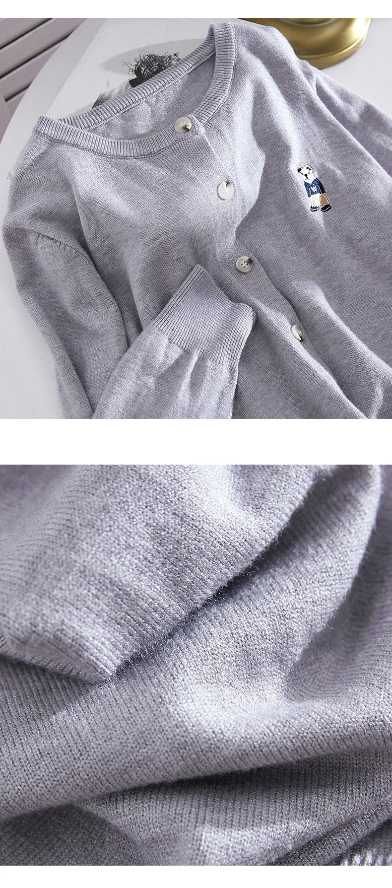 Korean V Neck Knit Cardigan