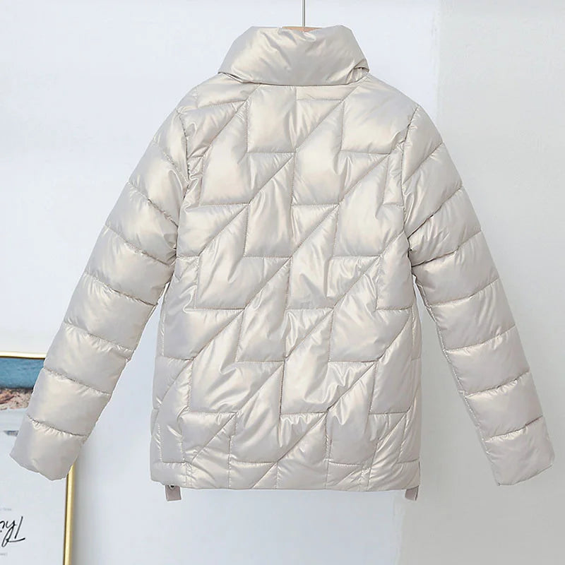 Glossy Winter Cotton Padded Parka