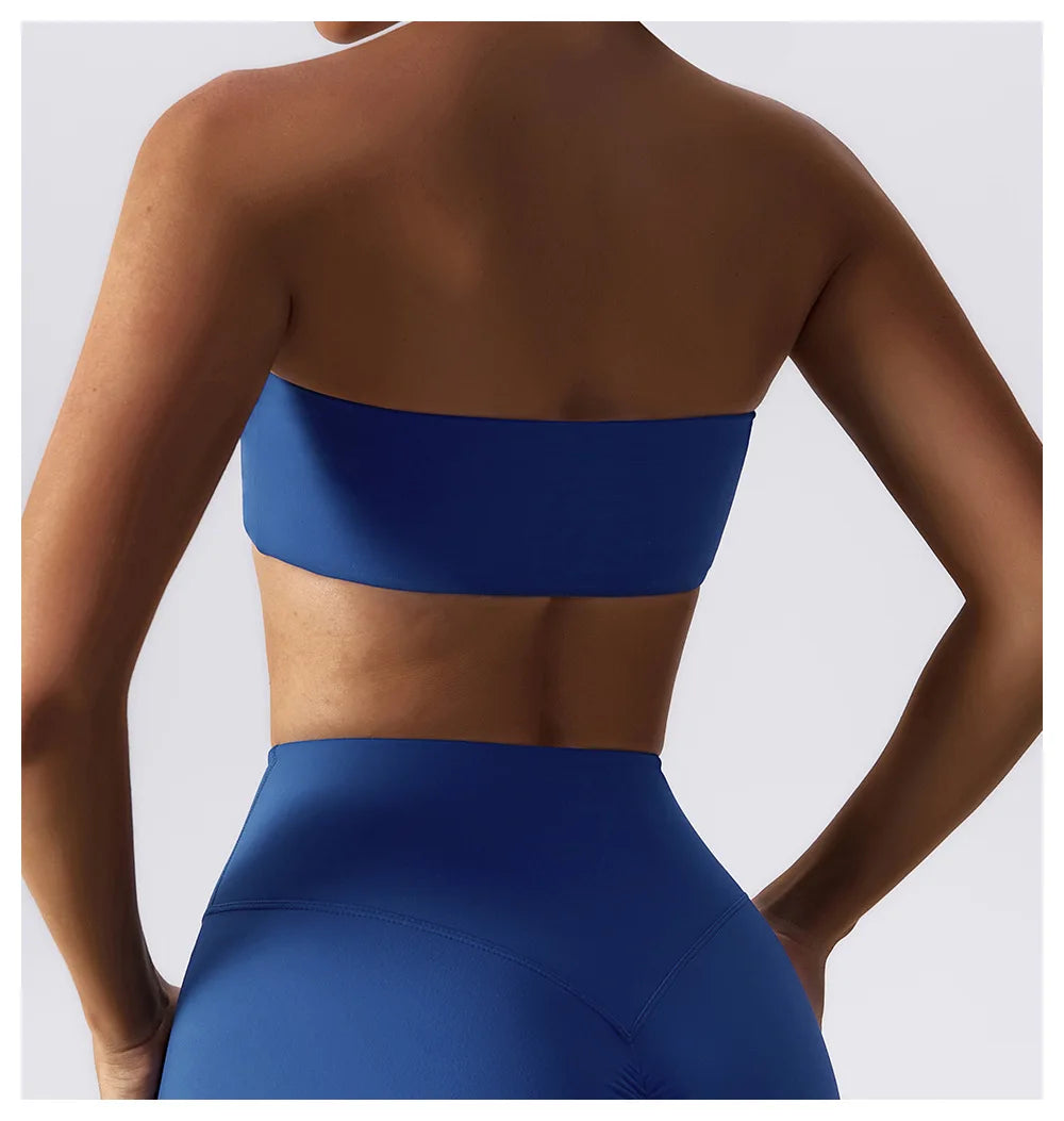 Sports Bra Sport Top Woman Gym Underwear Strapless Bustier Breathable Elastic Workout Tops Fitness Training Brassiere Yoga Bras