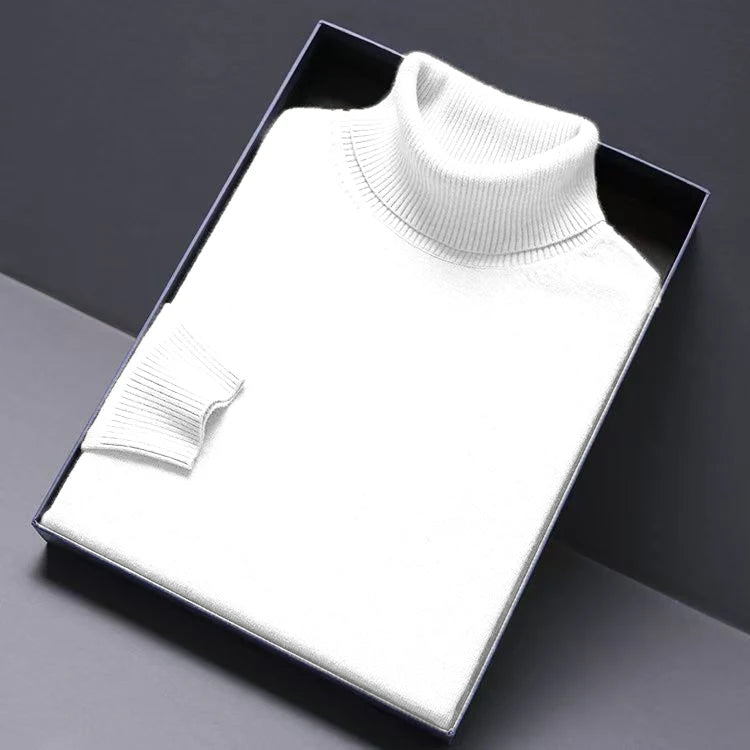 Minimal Turtleneck Knit Pullover