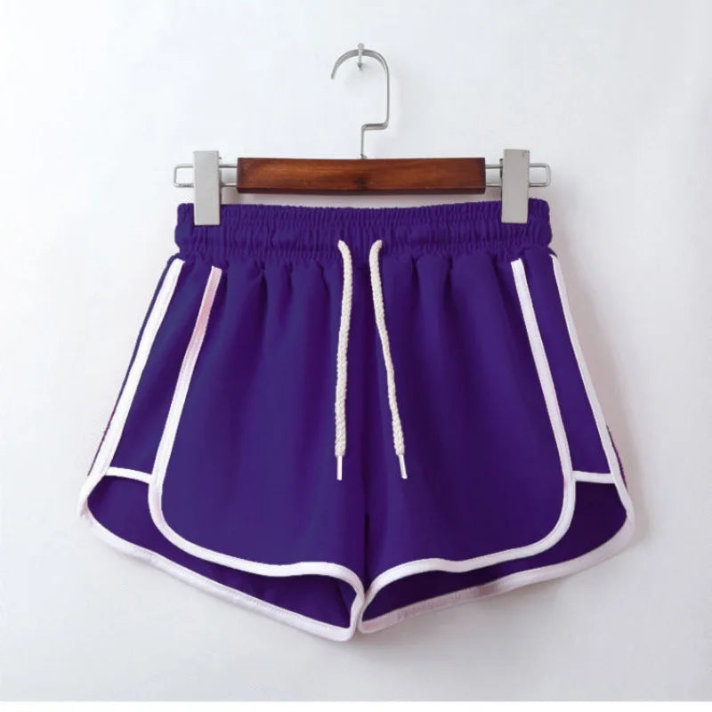 Women yoga Shorts Summer Outer Wear Mid-Waist Casual Loose Straight Pants Lady Stylish Thin Breathable Wide Leg Gym Short Pants