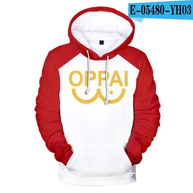 Coat Anime Saitama Oppai Hooded Hoodie Men Women Fleece Sweatshirt Fashion Harajuku Jacket Brand Clothes Cosplay Costume