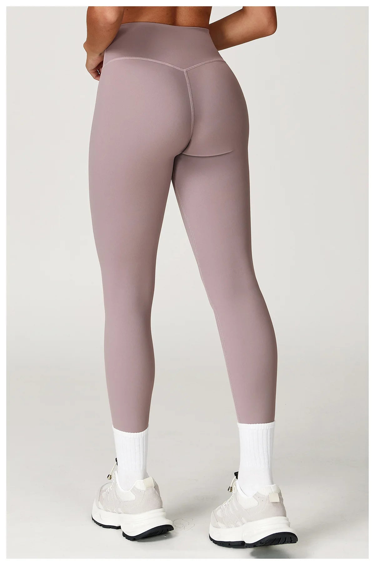 Fitness Leggings High Rise Hip Lift Brushed Soft Material For Ladies Outdoor Elastic Slim Fit Outer Wear Sports Tight Pants