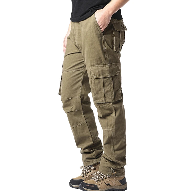 Loose Cotton Tactical Cargo Pants