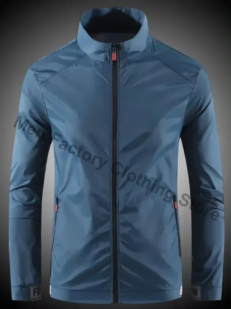 2025 Men's Sportswear Spring Summer Tracksuit 2 Piece Sets Sports Suit Sun Jacket+Pant Running Set Male Gym Exercise Clothing