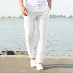 Cotton Linen Casual Straight Pants