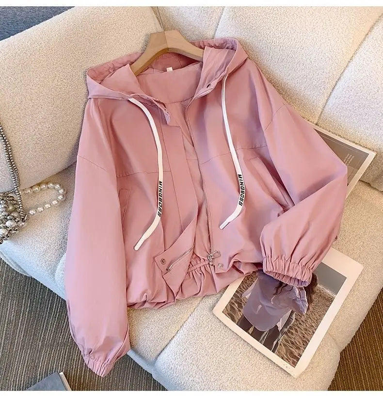 Hooded Casual Zipper Workwear Jacket