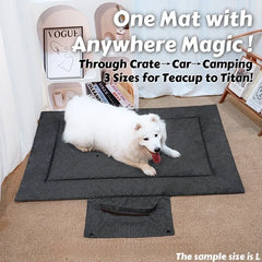 All-Season Portable Pet Bed for Outdoor & Indoor Use: Waterproof, Chew-Resistant  Mat for Dogs and Cats with Easy-Clean Design
