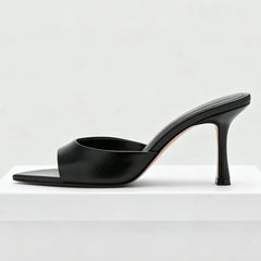 Sexy Brand High Heels Slides Female Slippers New Summer Open Toe Sandals Female Concise Mature Designer Banquet Party Shoe Woman