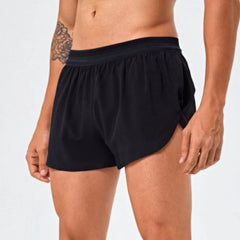 Men Marathon Racing Gym Sports Shorts Anti-escaping Lining Quick Dry Workout Training Fitness Jogging Short  Arrow Pants