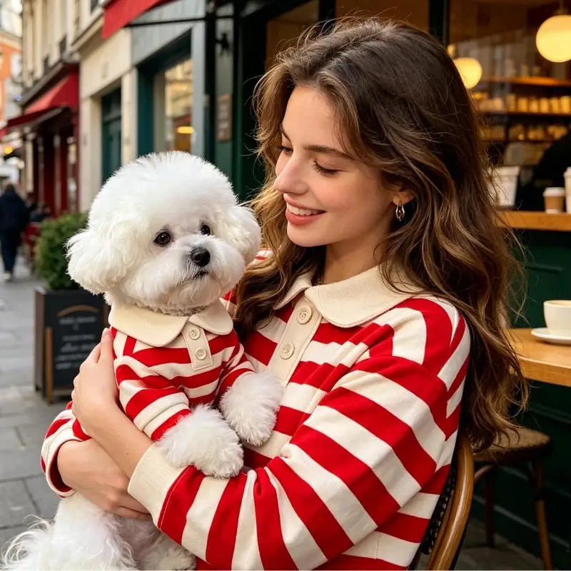 Striped Pet Shirt Soft Pullover Outfit Suitable For Puppy Dogs Cats Schnauzers Pomeranians Daily Casual Pet Apparel