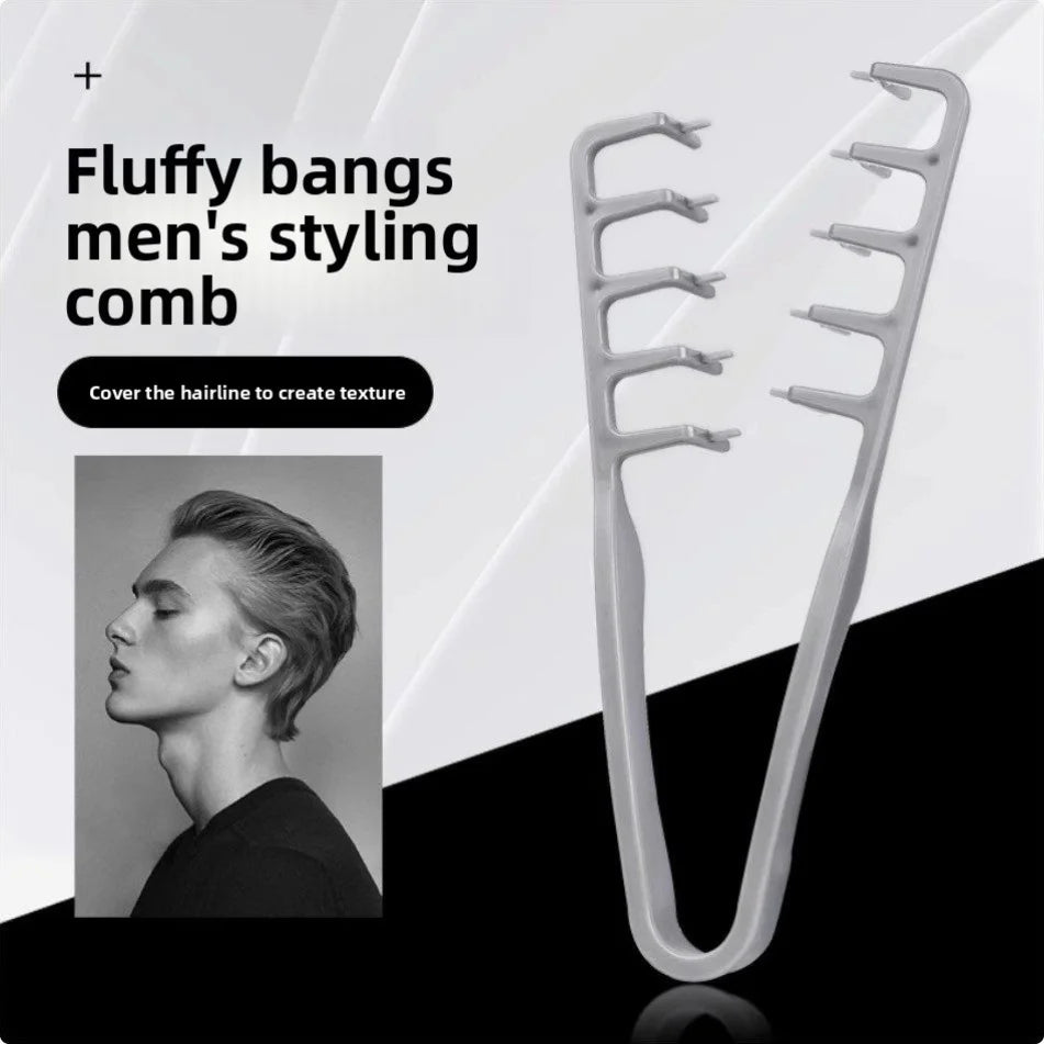 Men's Styling Comb Set, Plastic Material, Portable Small Easy Storage, Hair Grip Define Volume, Travel Office Dorm Use