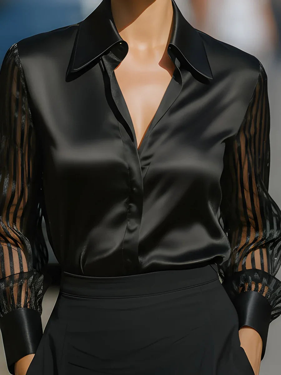 Women Shirt Blouse 2026 Fashion Long Sleeve Turn Down Collar White Black Shirt Blouse Women Tops Blouses Blusas Para Mujer Q6246