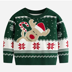 Winter Cartoon Knit Kids Pullover Sweater