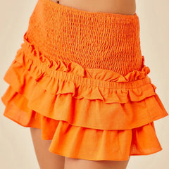 Sweet Tiered Summer Mini Skirt