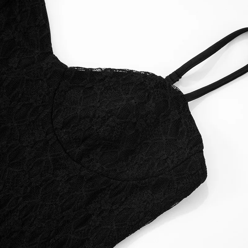 Lace Mesh Backless Summer Jumpsuit