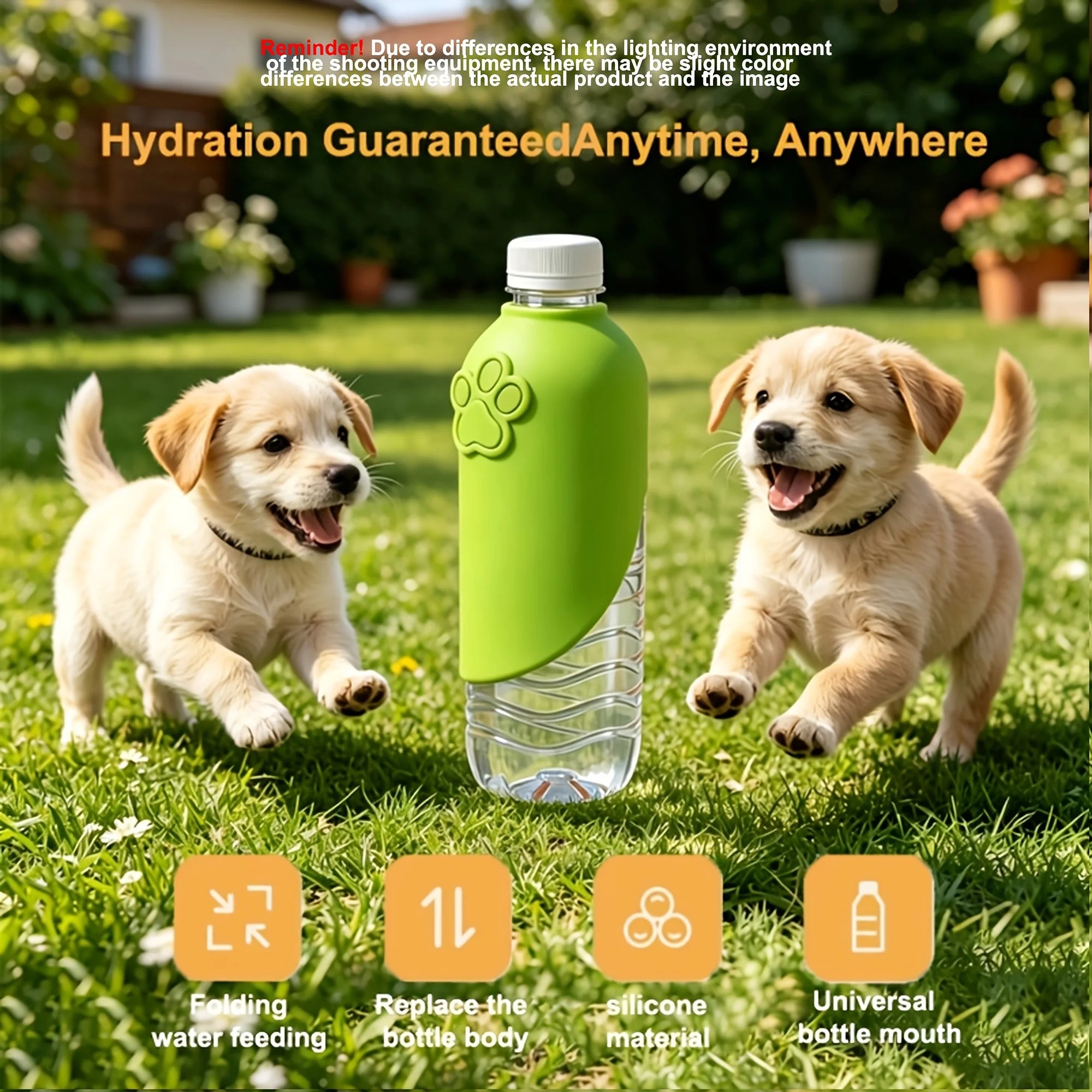 Pet Travel Cup, Leak-Proof and Foldable, with a Removable Bowl, Dishwasher Safe, a Must-Have for Outdoor Walks and Trips