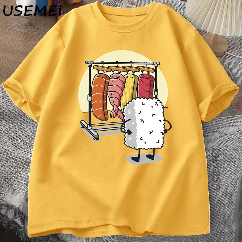 Unisex Graphic Sushi Print Tee