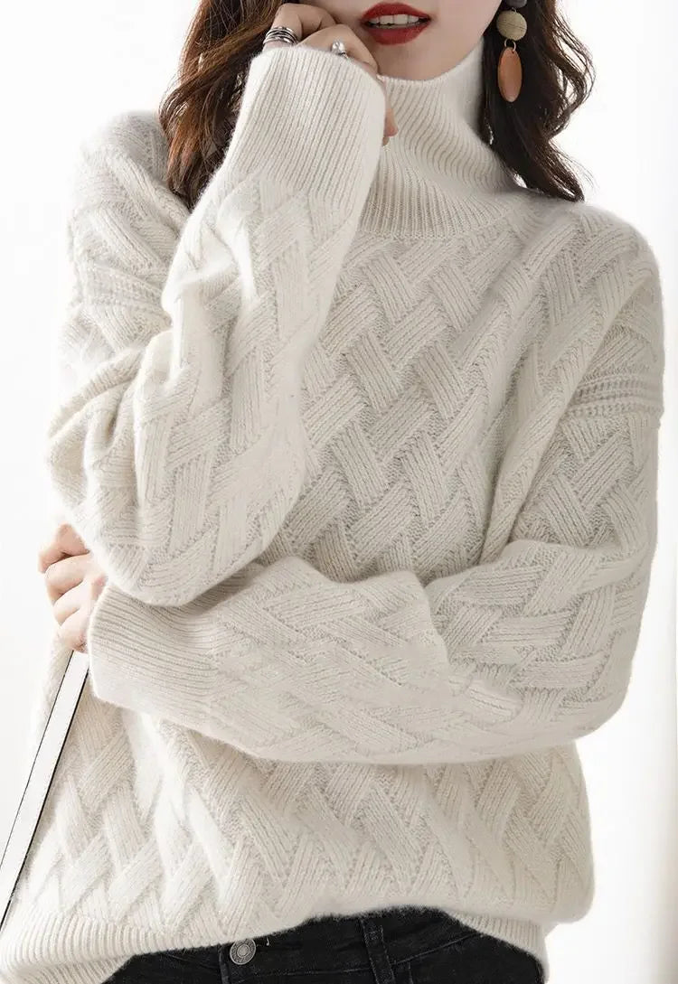 Oversized Turtleneck Winter Knit Sweater