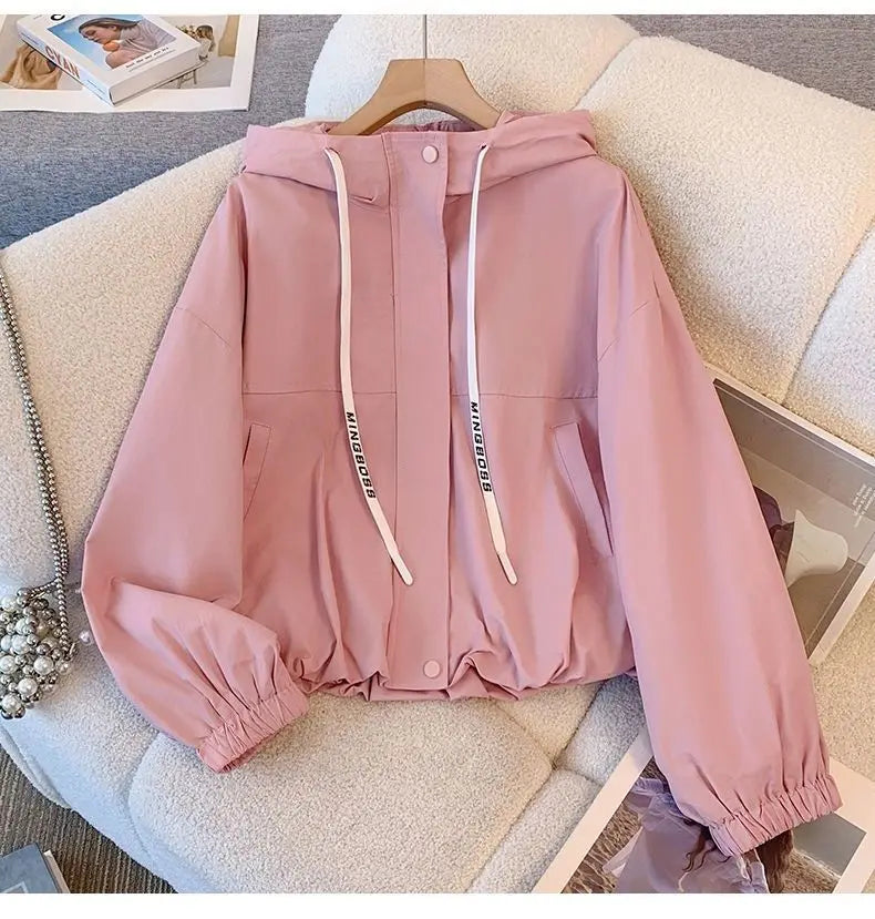 Hooded Casual Zipper Workwear Jacket