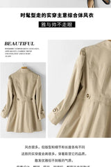 Slim Double Breasted Long Trench