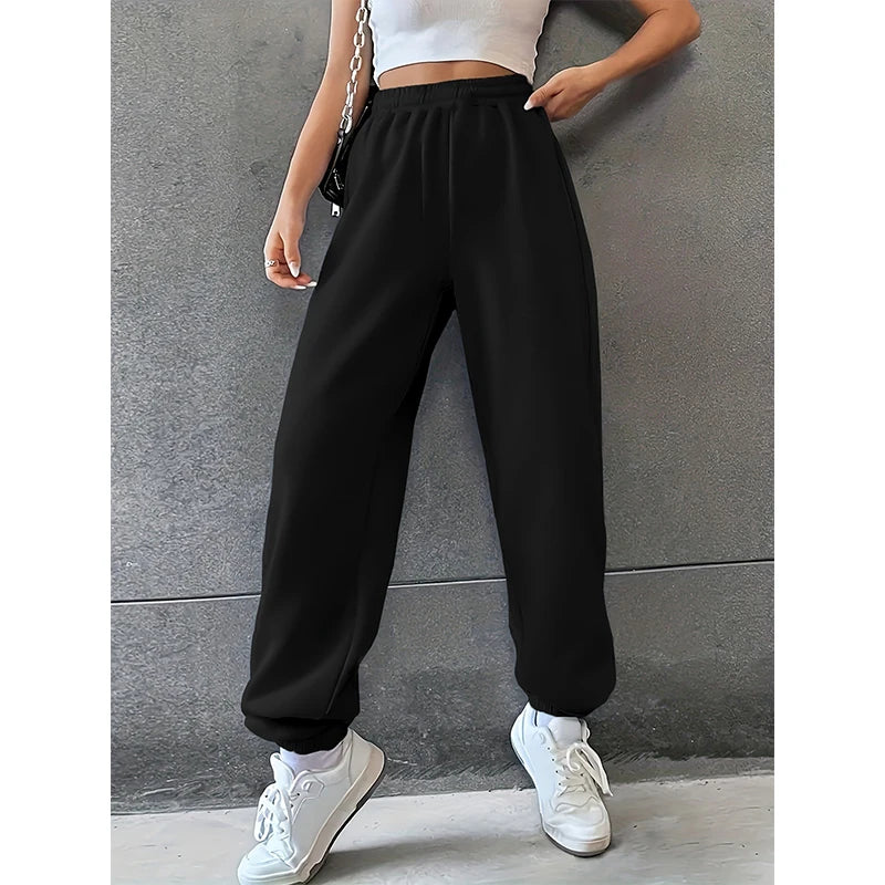 Casual Drawstring Streetwear Sweatpants Women