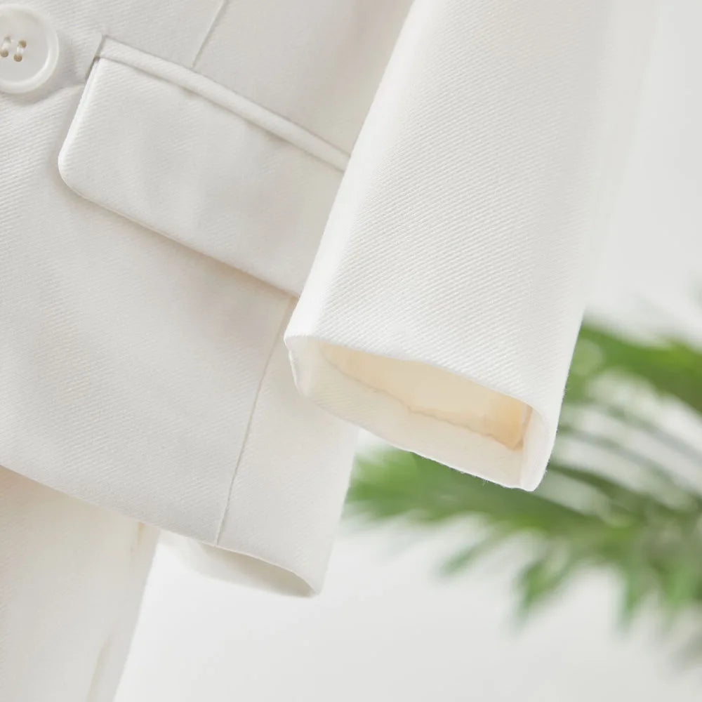 White Formal Boys Blazer Set