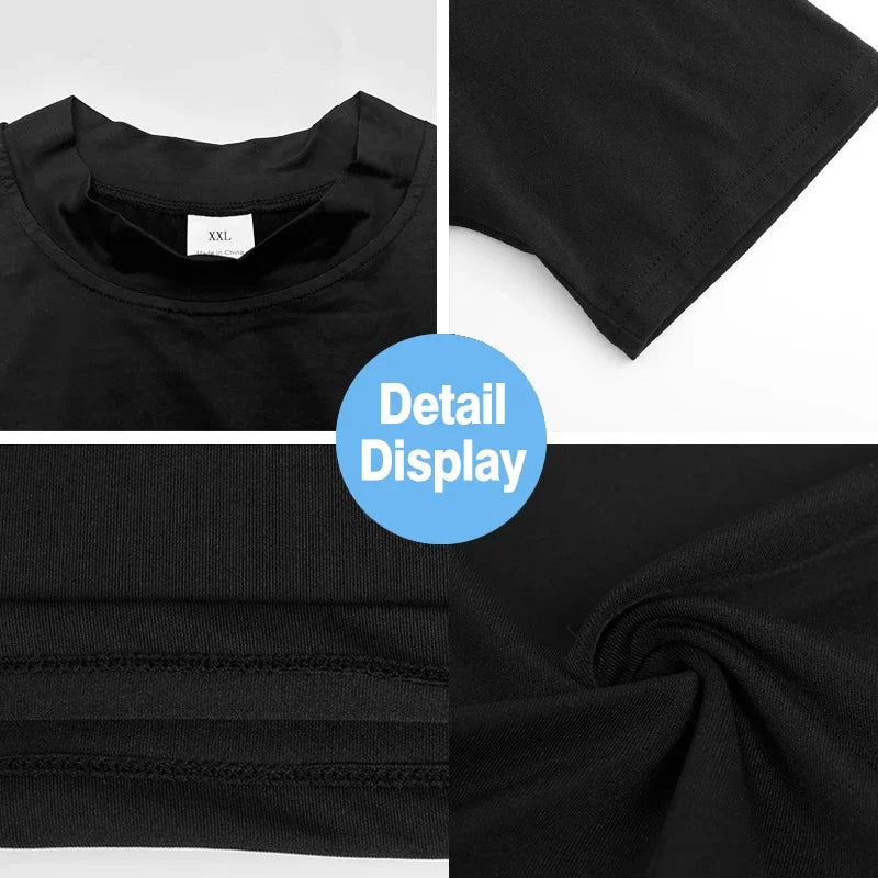 Training Exercise Sleeveless T-shirts Men Fitness Running Vests Turtleneck Elastic Quick Dry Compression Shirt Gym Tank Tops