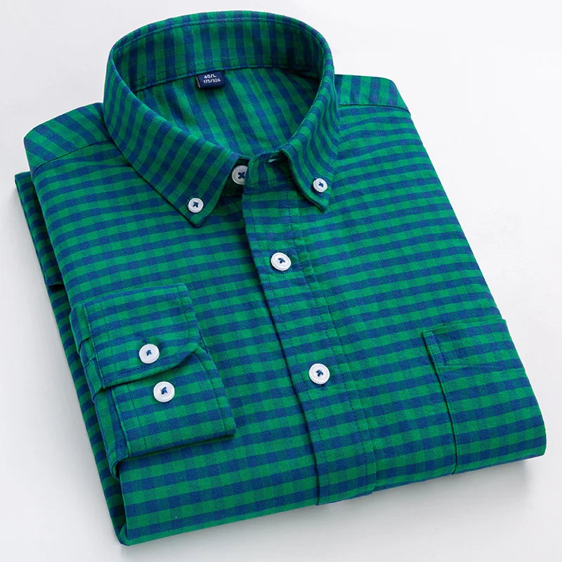Vertical Striped Oxford Cotton Shirt